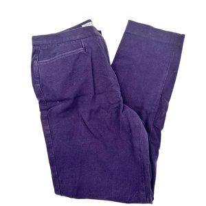 Jones Wear Sport Pants Size 14 Plum Stretch Front Pockets 30 inch Inseam